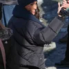 Meghan Markle Whistler Track Black Puffer Jacket Back