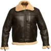Mens-Brown-B3-RAF-Aviator-Shearling-Leather-Jacket