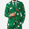 Mens-Festivity-Green-2-Piece-Stylish-Suit