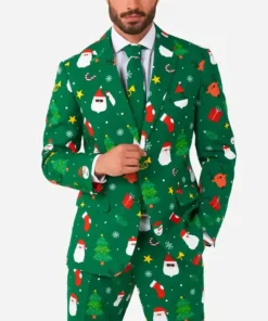 Mens-Festivity-Green-2-Piece-Stylish-Suit