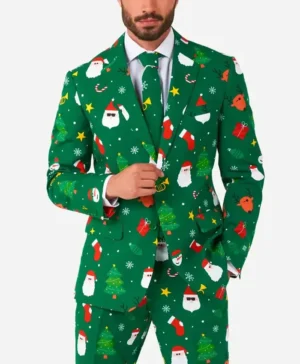 Mens-Festivity-Green-2-Piece-Stylish-Suit