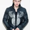 Mens Spider Venom Black Leather Jacket