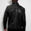 Mens Spider Venom Black Leather Jacket Back