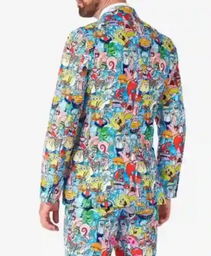Mens-SpongeBob™-Frenzy-Printed-2-Piece-Suit-On-Sale