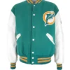 Miami Dolphins 1980s Green Varsity Jacket