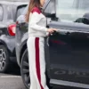 Michelle Keegan White Tracksuit Back