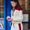 Michelle Keegan White Tracksuit Side
