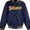 Michigan Wolverines A-Game Navy Satin Jacket