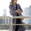 My Life Is Murder Lucy Lawless Grey Trench Coat