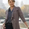 My Life Is Murder Lucy Lawless Grey Trench Coat For Sale
