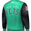NY Jets Kelly Green and Black Team Jacket Back