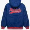 New England Patriots Blue Hooded Jacket Back