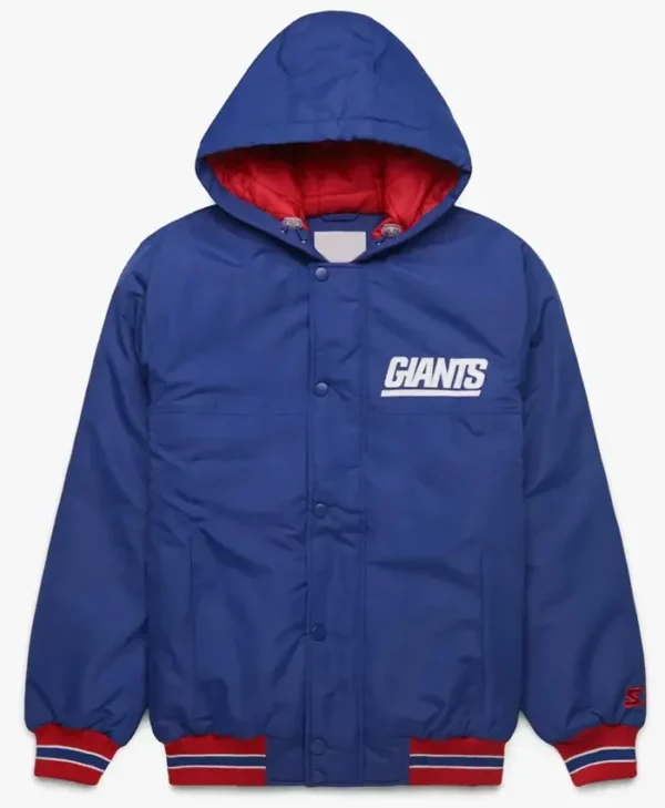 New York Giants Blue Hooded Jacket