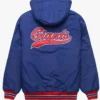 New York Giants Blue Hooded Jacket Back
