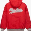Ohio State Red Hooded Jacket Back