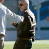 Olivier Martinez Football Game Leather Jacket Back