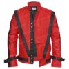 Michael Jackson Thriller Red Leather Jacket on Sale