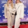Perrie Edwards Winter Wonderland Fur White coat Side