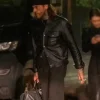 Pete Wicks Black Leather Jacket Side