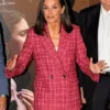 Queen Letizia Pink Tweed Blazer Front