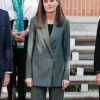 Queen Letizia Zarzuela Palace Double Breasted Coat