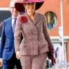 Queen Maxima Checkered Suit