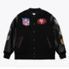 San Francisco 49ers Blackout Vintage Logo Varsity Jacket