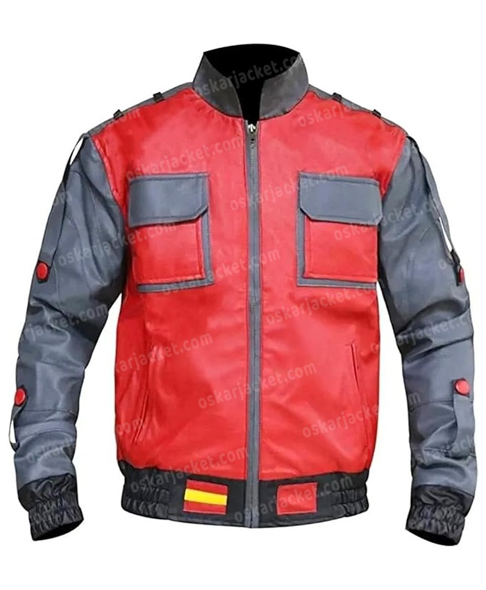 Michael J. Fox Film Back To The Future 2 Marty McFly Leather Jacket For Sale