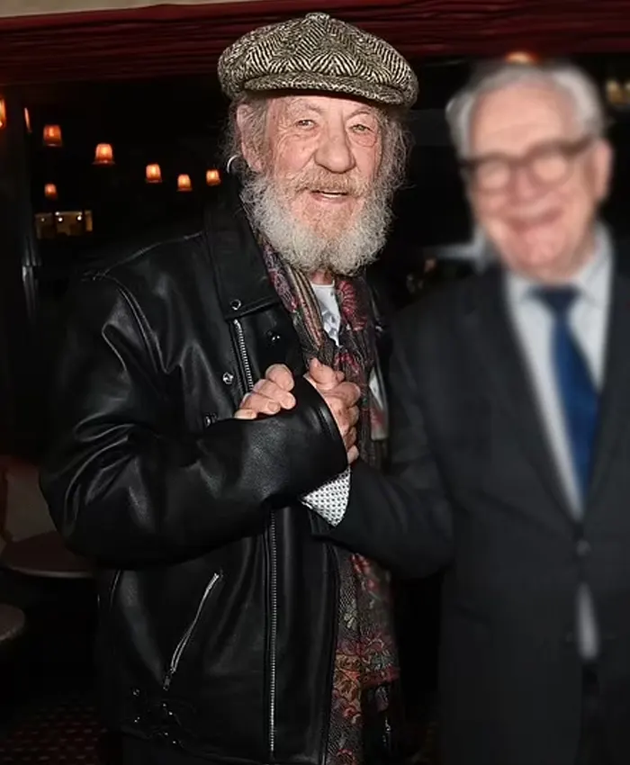 Sir Ian McKellen Theatre Party Leather Jacket