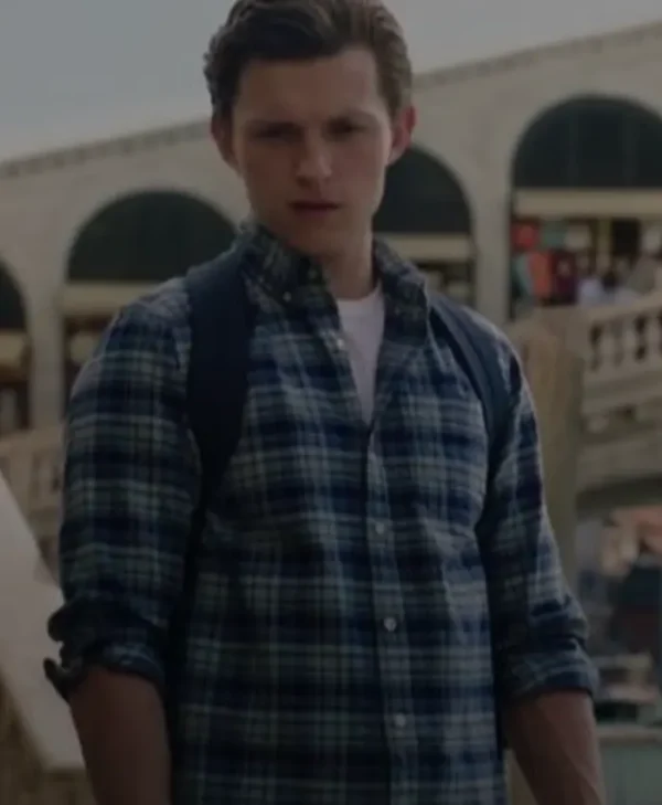 Spider Man Far From Home Tom Holland Plaid Shirt