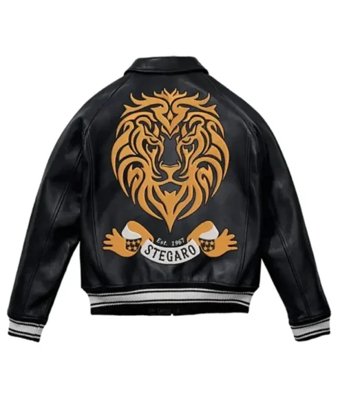 Stegaro Bomber Leather Black Jacket