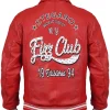 Stegaro Fizz Club Bomber Red Leather Jacket