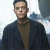 The Amateur Rami Malek Black Cotton Coat