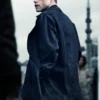The Amateur Rami Malek Black Cotton Coat Back