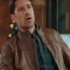 The Christmas Charade Corey Sevier Brown Leather Jacket For Sale