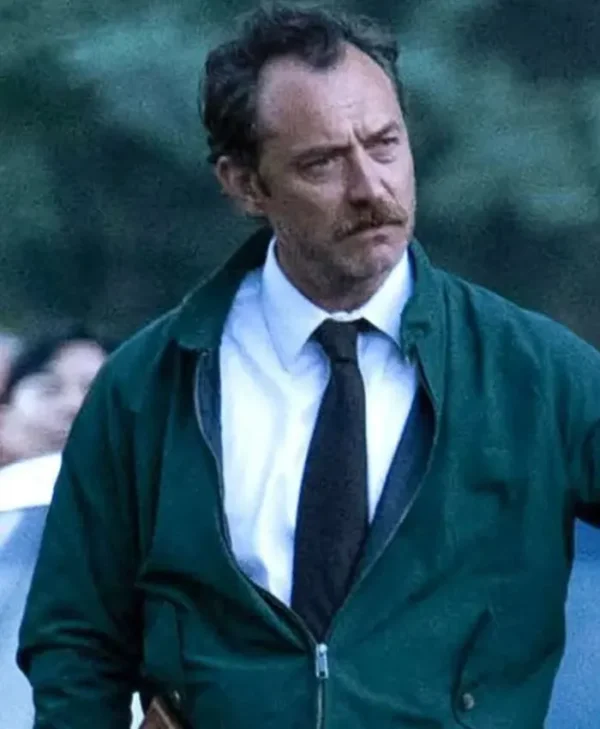 The Order 2024 Jude Law Green Bomber Jacket