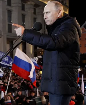 Vladimir Putin Pro War Rally Puffer Jacket Side