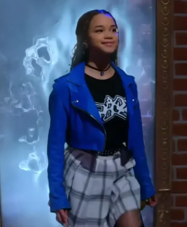 Wizards Beyond Waverly Place Billie Blue Leather Jacket