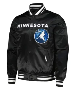 2024 City Edition Minnesota Timberwolves Black Satin Jacket