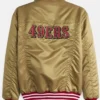 49ers Starter Willy Adames Gold Jacket Back