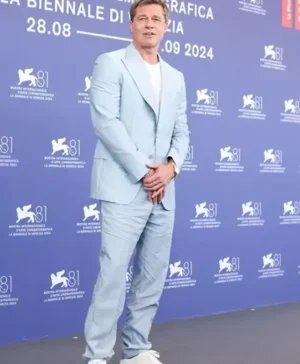 81st Venice International Film Festival Brad Pitt Buttoned Suit