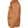 Aaron Taylor-Johnson Brown Leather Jacket Left