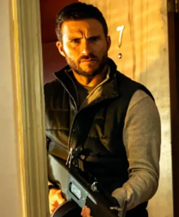 Alarum 2025 Scott Eastwood Black Vest