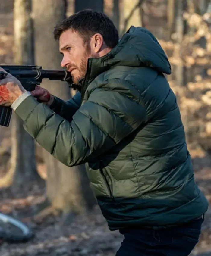 Alarum Scott Eastwood Puffer Hooded Jacket For Sale
