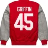 Archie Griffin Goat Red Varsity Jacket Back