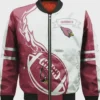 Arizona Cardinals NFL Team Logo Zip Bomber Jacket