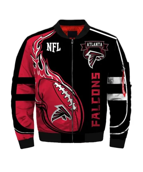 Atlanta Falcons 3D Printed Zip Bomber Jacket