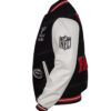 OVO Atlanta Falcons Letterman Black & White Varsity Jacket For Men & Women