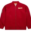 Atlanta Hawks Vintage Red Lightweight Satin Bomber Jacket