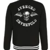 Avenged Sevenfold Death Bat Black Varsity Jacket Back